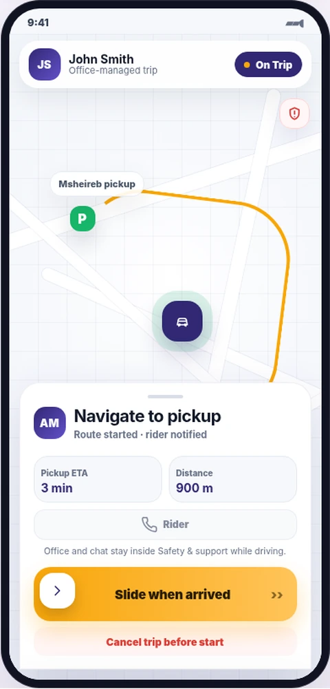 Navigate to pickup